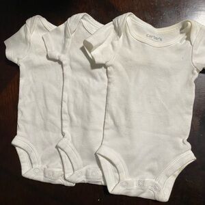 Carter's Cream Baby Bodysuit 3-Pack